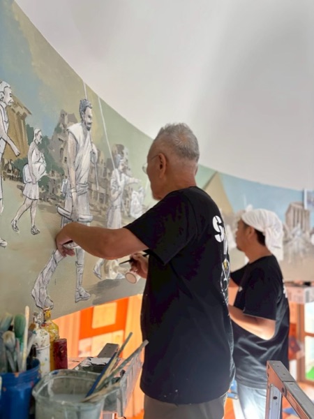 painting the mural