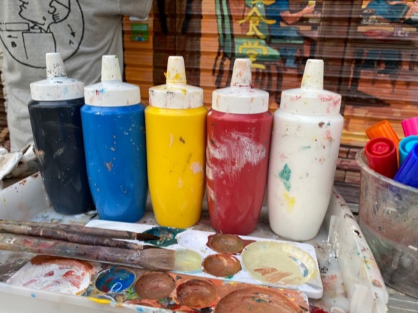 paint bottles